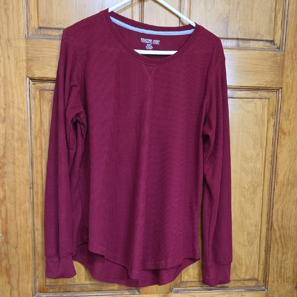Starting Point Performance Thermal Women's Burgundy Long Sleeve Tee - Picture 1 of 5